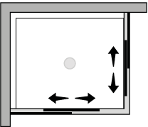 FC1SX2 : Puerta corredera doble (angular)