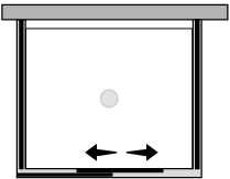 FCPO + FCFI + FCFX : Puerta corredera con panel fijo y dos laterales fijos (componible angular)