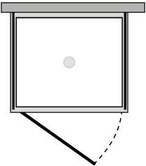 FR1P + FRFIX2 : Puerta batiente con dos laterales fijos (componible angular)