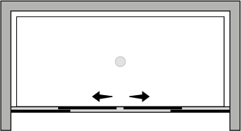 FR2S : Puerta corredera doble (frontal)