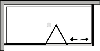 FRSFL + FRFI : Puerta plegable con panel fijo y lateral fijo (componible angular)