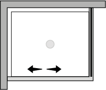 FRSN + FRFI : Puerta corredera con lateral fijo (componible angular)