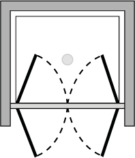 OM2P : Puerta de doble batiente (frontal)