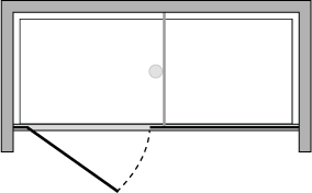 PRJCML6-8 + PRJFL6-8 : Puerta batiente en línea con lateral fijo (componible en línea)