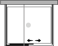 PS3L : Puerta corredera con doble fijo angular y lateral fijo
