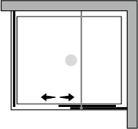 PSPO + PSFI : Puerta corredera con lateral fijo (componible angular)