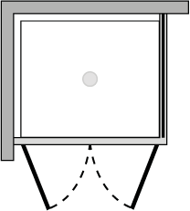 QB2P + QUFI : Puerta de doble batiente con lateral fijo (componible angular)