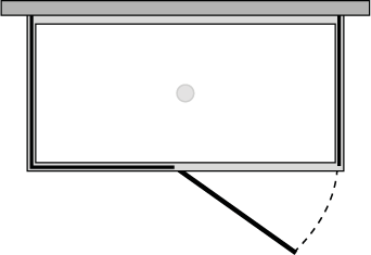 QBPA + QUFIX2 : Puerta batiente con perfiles y dos laterales fijos (componible angular)