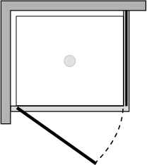 QBPO + QUFI : Puerta batiente con lateral fijo (componible angular)
