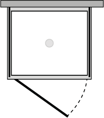 QBPO + QUFIX2 : Puerta batiente con dos laterales fijos (componible angular)