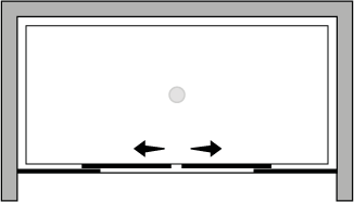 QS2P : Puerta corredera doble (frontal)