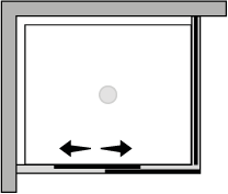 QSNI + QUFI : Puerta corredera con lateral fijo (componible angular)