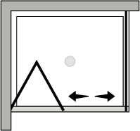 QUSF + QUFI : Puerta plegable con lateral fijo (componible angular)