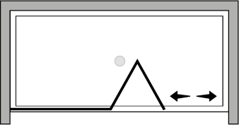 QUSFL : Puerta plegable con panel fijo (frontal)