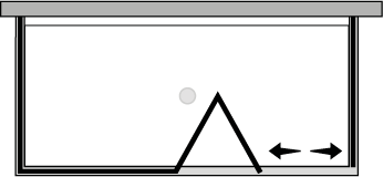 QUSFL + QUFIX2 : Puerta plegable con panel fijo y dos laterales fijos (componible angular)