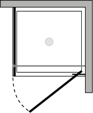 SLPO + SLFI : Puerta batiente con lateral fijo (componible angular)