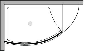 VLPTL + VLFI : Plato de ducha de 140 cm de ancho con vidrio fijo