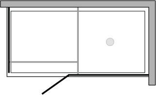 WK1LP + WK1L : Dos laterales fijos – 1 lateral con puerta móvil (componible)