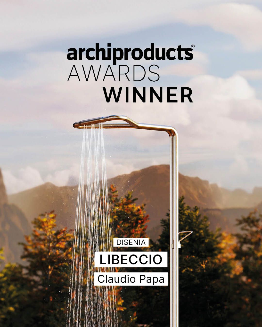 La columna de ducha Libeccio fue premiada en los Archiproducts Design Awards 2024 - Disenia